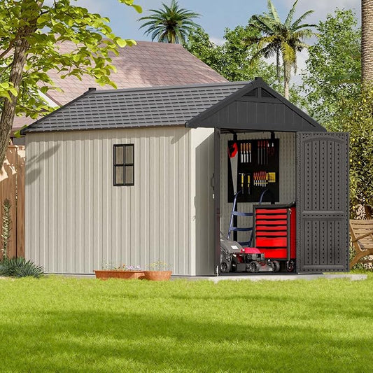 Patiowell 8x10 FT Plastic Shed Outdoor Storage Shed by Patiowell