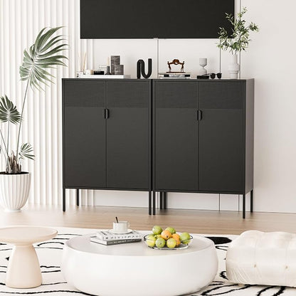 2 Mesh Door Metal Storage Cabinet - Image 5