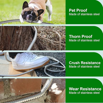 Metal Short Garden Hose 3 ft, Stainless Steel Hose Leader, Small Water Hose - Image 5