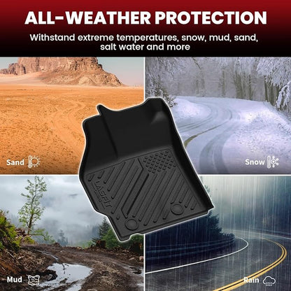 LASFIT Floor Mats & Cargo Mat for Toyota Prius 2010-2011, All Weather TPE - Image 7