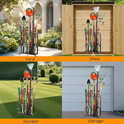 Garden Tool Organizer, Yard Tool Rack Heavy Duty, Free Standing - Image 4
