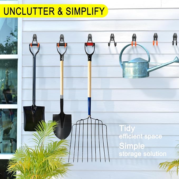 6 Pack Garage Hooks Heavy Duty Storage Organizer Wall Mount Power and Garden - Image 5