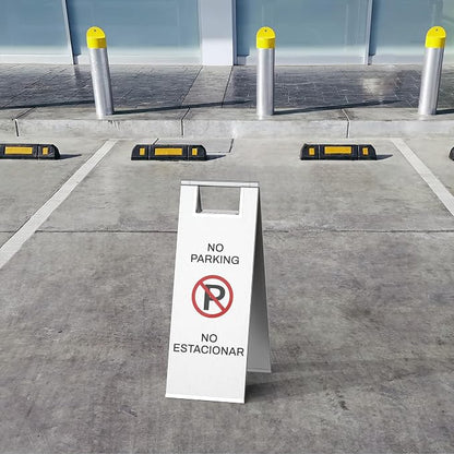 Stainless Steel No Parking Sign Portable Foldable Handle 2-Pack - Image 3
