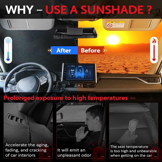 KAYZT Windshield Sun Shade for Mazda CX5 2017-2025 Foldable Sunshade CX-5 Sport - Image 4