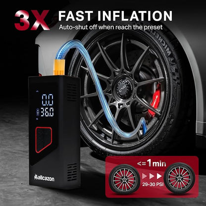 Tire inflator Portable Air Compressor, 150PSI Portable inflator - Image 2