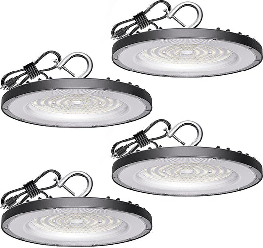 4 Pack UFO Led High Bay Light 250W, 5000K Daylight ETL Listed High Bay Led by Yihuven