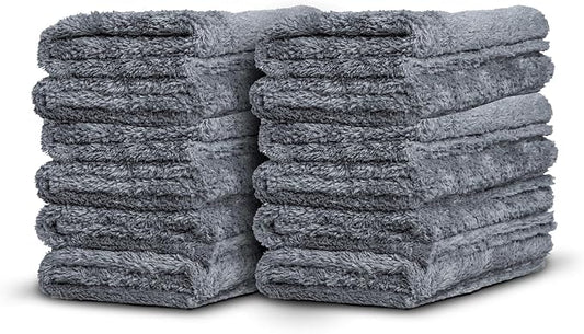 Adam's Borderless Grey Microfiber Towel by AdamsPolishes