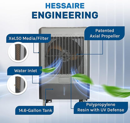Hessaire MC61M 5, 300 CFM 3-Speed Portable Evaporative Cooler - Image 7
