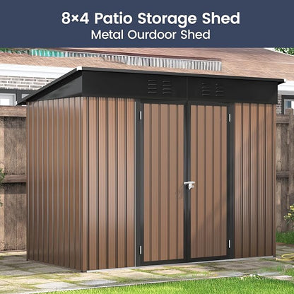 UDPATIO Outdoor Storage Shed 8x4 FT, Outside Sheds & Outdoor Storage Metal - Image 2
