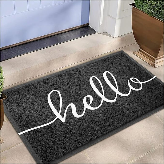 EARTHALL Door Mat Outside Inside Hello Doormat, Durable Floor Mat Non Slip Mat by EARTHALL