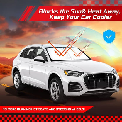 ARISMOTOR Windshield Sun Shade for Audi Q5 2018-2025 2026, Custom Fit Foldable - Image 7