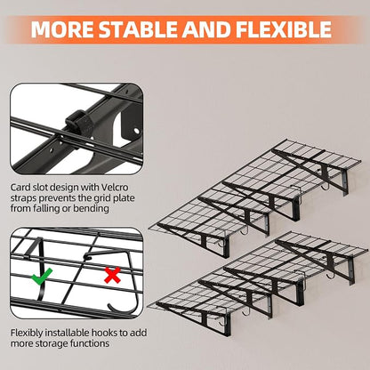 2-Pack 2x6ft Garage Wall Shelf, 72 inch Floating Shelf - Image 7