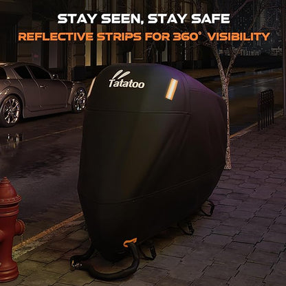 Motorcycle Cover Waterproof Outdoor, 300D Heavy Duty 250cc, UV & Rain Resistant - Image 4