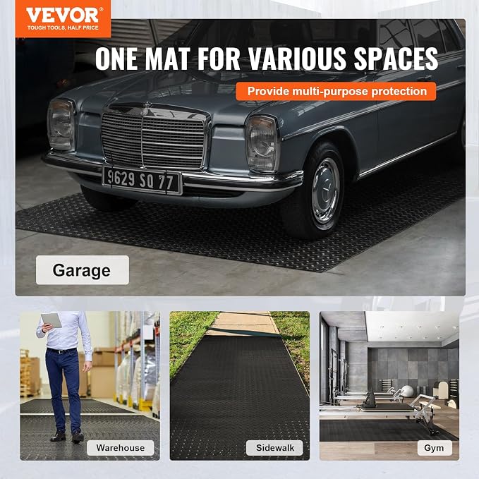 VEVOR Garage Floor Mats, 2 Rolls x 17 x 3.6 Ft PVC Garage Flooring Roll - Image 2
