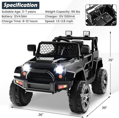 Costzon Ride on Car, 12V Battery Powered Truck Vehicle - Image 7
