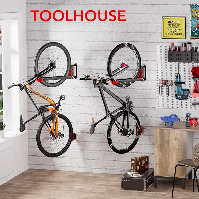 3-Pack Swivel Bike Rack Wall Mount, Bike Hangers - Image 7
