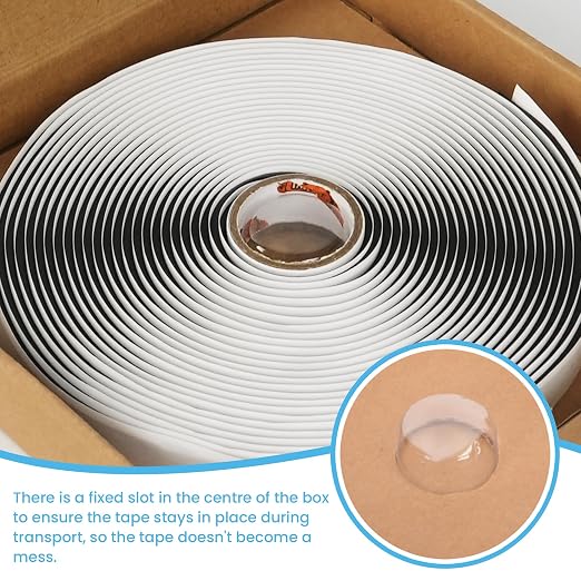Butyl Tape 1 Inch x 30 Ft White, 1/8 in Thick Plumbers Putty Tape RV Sealant - Image 7