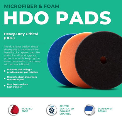 Lake Country 5.5" HDO Foam Polishing Pad Kit – Premium Heavy Duty Orbital Pads - Image 3