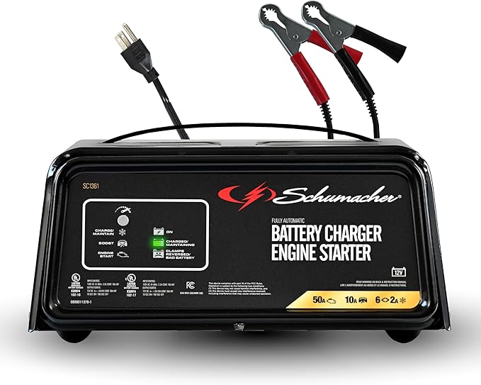 Schumacher Electric 50A 12V Car Battery Charger, Engine Starter & Maintainer by SchumacherElectric
