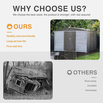 MyVoice 4x6 FT Wooden Outdoor Storage Shed - Image 6
