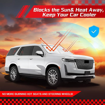 ARISMOTOR Windshield Sun Shade for Cadillac Escalade 2021-2025 2026, Custom Fit - Image 7