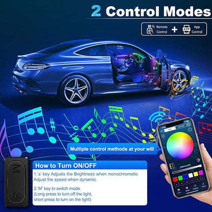 Dreamcolor Acrylic Interior Car LED Strip Light - Image 4
