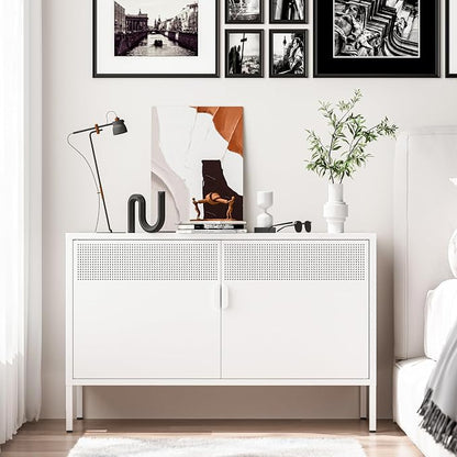 2 Door Storage Sideboard, Metal Storage Cabinet by Washsemba