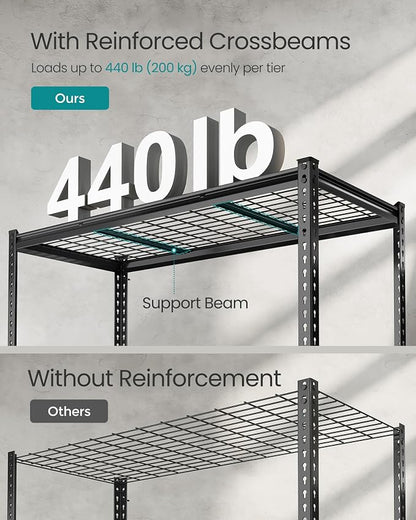 SONGMICS 5-Tier Storage Shelves, Heavy-Duty Garage Shelving, Adjustable - Image 4