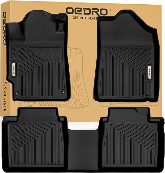 OEDRO Floor Mats Fit for Toyota Camry 2011-2007, Custom Fit Front & 2nd Row by OEDRO