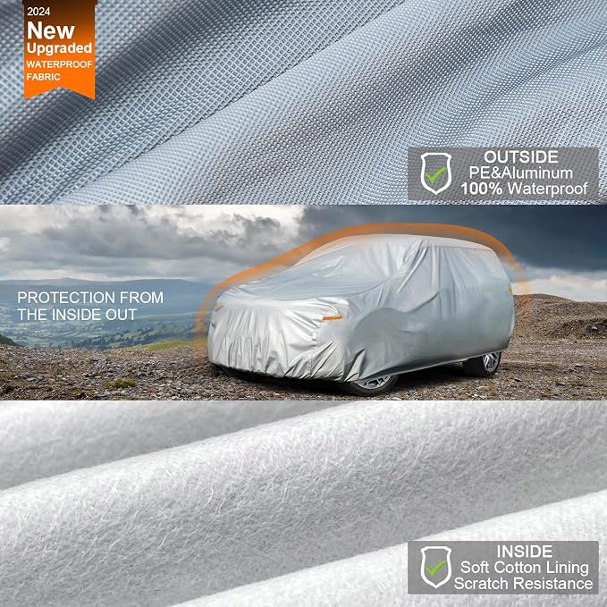 Kayme Large SUV Car Cover Waterproof All Weather - Image 2