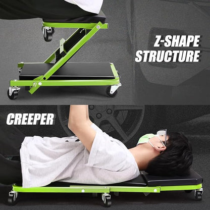 DNA MOTORING 36 Inches 2 IN 1 Rolling Folding Car Creeper/Seat, 150kg Weight - Image 7