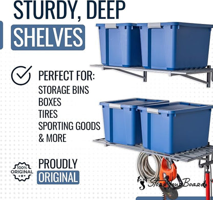 StoreYourBoard 2-Pack Heavy Duty Wall Shelves – Wall-Mounted Garage Storage - Image 6