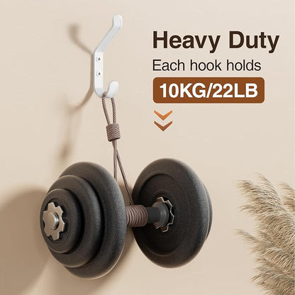 10-Pack Coat Hook for Hanging, Stainless Wall Hooks for Towel, Wall Mounted - Image 3