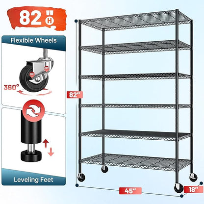 82" H X45 W X18 D Storage Shelves - Image 3
