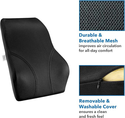 Mount-It! Office Chair Cushion, Lumbar Support Pillow - Image 6