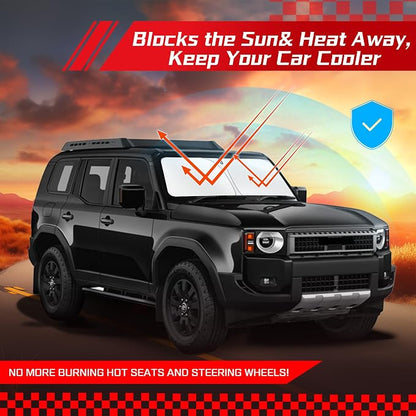 ARISMOTOR Windshield Sun Shade for Toyota Land Cruiser 2024-2025 2026, Custom - Image 7