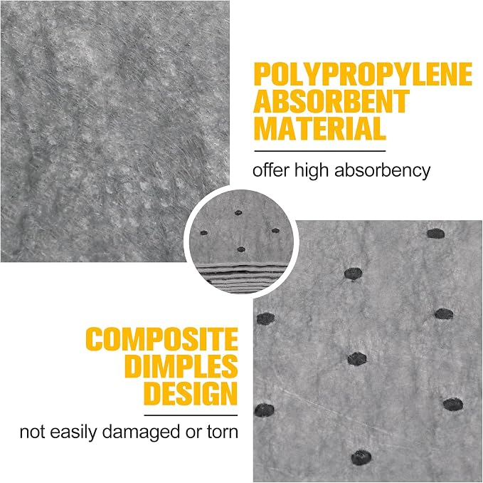 30PC Oil Absorbent Pads | 13"X10" Meltblown Polypropylene Mats, Hand-Tear Lines - Image 7