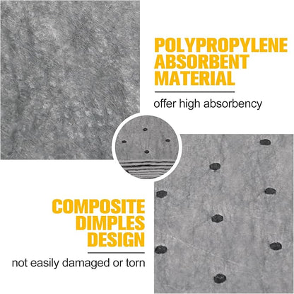 100PC Oil Absorbent Pads | 13"x10" Meltblown Polypropylene Mats, Hand-Tear Lines - Image 8