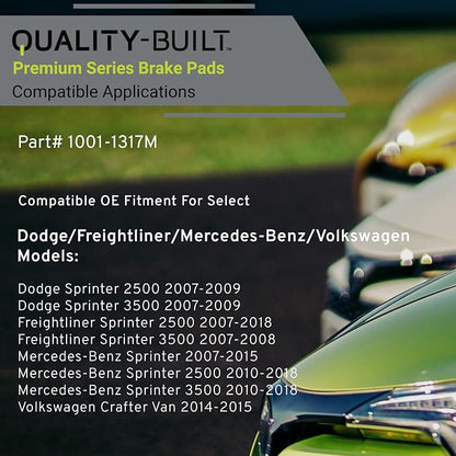 Premium Semi-Metallic Rear Brake Pads Compatible - Image 3