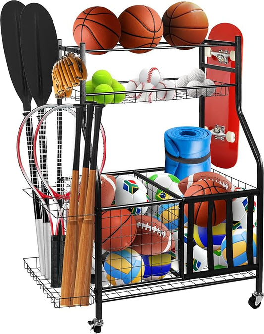 Garage Sports Equipment Organizer, Ball Storage Rack, Garage golf Organizer by Unknown