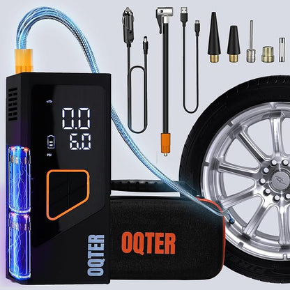 Tire Inflator Portable Air Compressor, 150PSI Portable Tire Inflator by OQTER