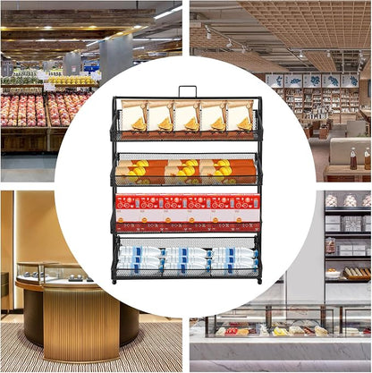 Retail Display Rack 4-Tier Market Merchandise Display Shelf Tabletop Fruit - Image 4