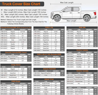 Kayme 7 Layers Truck Cover Waterproof All Weather, Universal Fit Chevy Silverado - Image 2