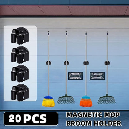 20 Pcs Magnetic Mop Broom Holder Movable Magnetic Broom Holder Rack, Anti Slip - Image 3