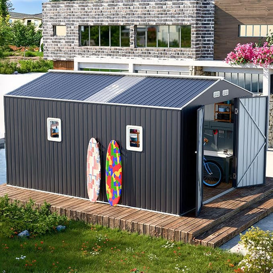 10x12 FT Metal Outdoor Shed by WELYAS