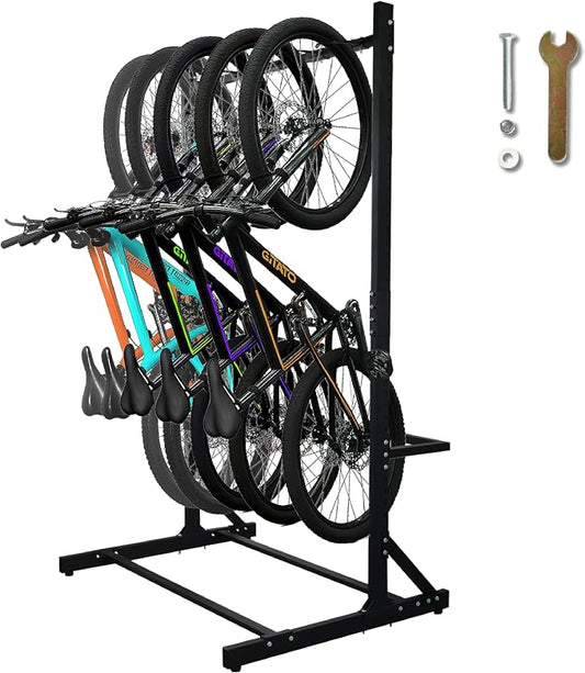 Freestanding 5 Bike Storage Rack by Unknown