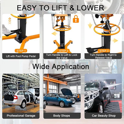 Transmission Jack 1660 lbs/ 0.75 Ton Capacity Hydraulic Telescopic Transmission - Image 7