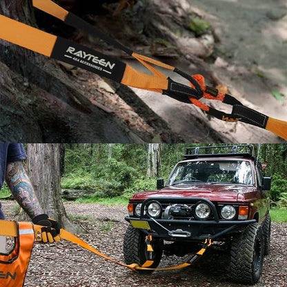 2PK Genuine 20, 000lb Xtreme Heavy Duty Tree Saver | 8.2ft x 3in Vehicle Tow - Image 6