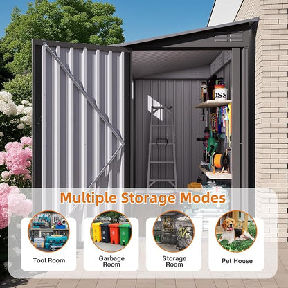 4x9 FT Outdoor Metal Storage Shed - Image 6