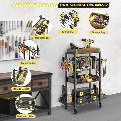 Power Tool Organizer Garage Storage Organization Shelving Tool Holder Drill - Image 3